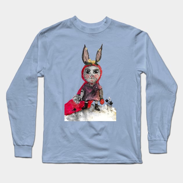 Punk Bunny Long Sleeve T-Shirt by The Forest Bookworm